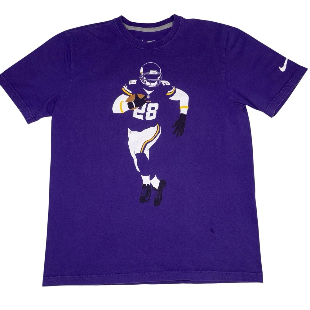 NIKE Minnesota Vikings Shirt Adult Medium Purple Football Cotton Mens